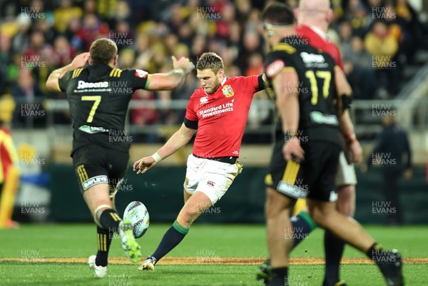 270617 - Hurricanes v British & Irish Lions - Dan Biggar of British & Irish Lions attempt a drop goal during the last play of the game