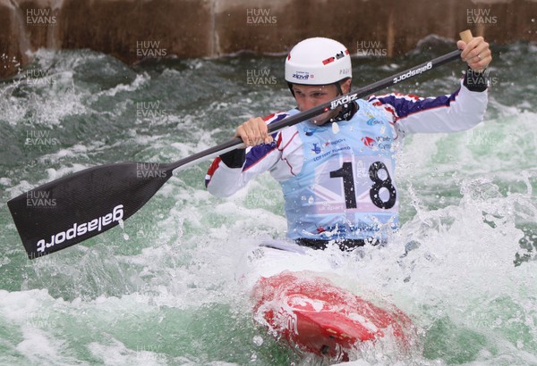 220613 - ICF Canoe Slalom World Cup Day 2-Pictured is of Great Britain in the C1 Mens Finals at the Canoe Slalom World Cup, Cardiff International White Water Centre