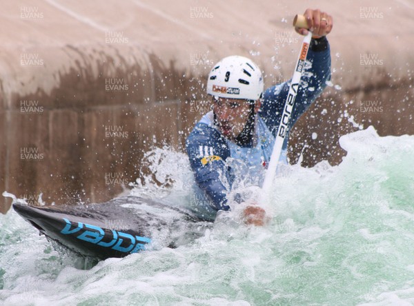 220613 - ICF Canoe Slalom World Cup Day 2-Pictured is Matej Benus in the C1 Mens Finals at the Canoe Slalom World Cup, Cardiff International White Water Centre