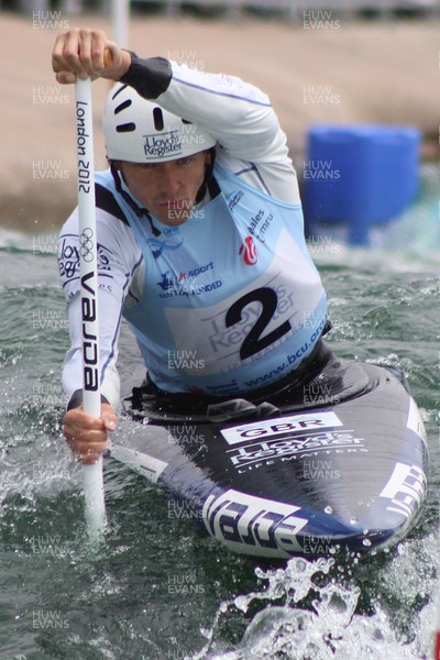 220613 - ICF Canoe Slalom World Cup Day 2-Pictured is David Florence of Great Britain in the C1 Mens Finals at the Canoe Slalom World Cup, Cardiff International White Water Centre