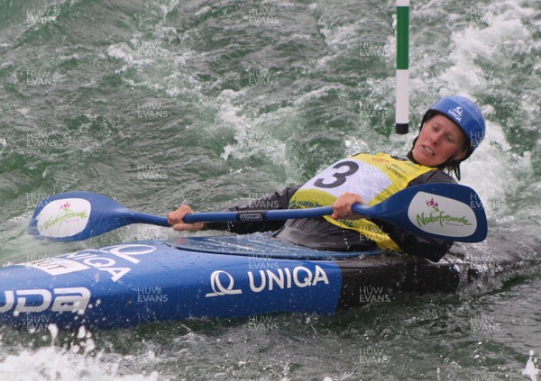 230613 - ICF Canoe Slalom World Cup Day 3-Corinna Kuhnle in the K1 Womens Final at the Canoe Slalom World Cup, Cardiff International White Water Centre