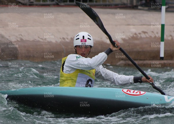 230613 - ICF Canoe Slalom World Cup Day 3-Jessica Fox in the K1 Womens Final at the Canoe Slalom World Cup, Cardiff International White Water Centre