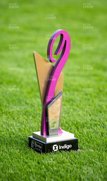 300823 - WRU Indigo Premiership League launch - A general view of the WRU Indigo Premiership trophy