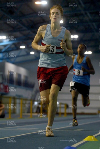 220303 - AAA and Welsh Indoor Combined Events Championships - 14 year old Gregor Simey who is taking part in the Championship at University of Wales Institute