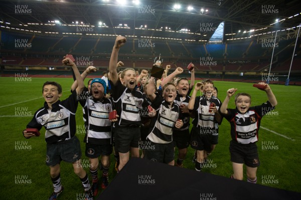 020414 - Pontyclun Primary v Langstone Primary, Inter School Under 11 Final, Millennium StadiumPontyclun celebrate after winning the final of the Inter Schools U11 Cup at the Millennium Stadium