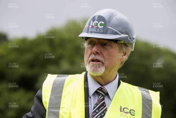 230617 - Picture shows Celtic Manor owner Sir Terry Matthews at the site of the new International Convention Centre Wales at the Celtic Manor Resort Once complete in 2019, ICC Wales will provide total floor space for meetings, conferences, exhibitions and events An 837 million pound joint venture between Celtic Manor and Welsh Government