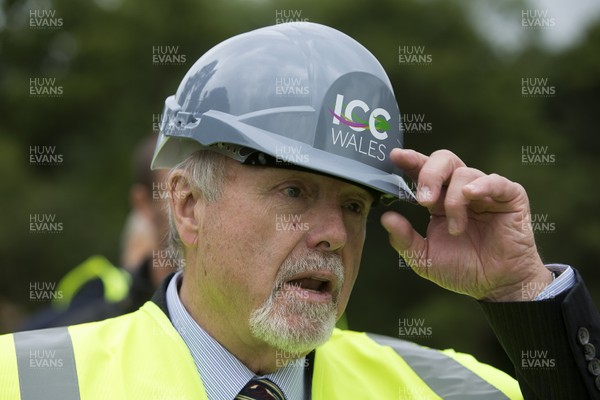 230617 - Picture shows Celtic Manor owner Sir Terry Matthews at the site of the new International Convention Centre Wales at the Celtic Manor Resort Once complete in 2019, ICC Wales will provide total floor space for meetings, conferences, exhibitions and events An 837 million pound joint venture between Celtic Manor and Welsh Government