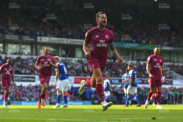 020923 - Ipswich Town v Cardiff City - Sky Bet Championship - Joe Ralls of Cardiff City celebrates his and Cardiff's second goal