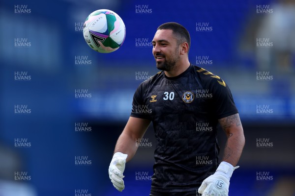 100821 - Ipswich Town v Newport County - Carabao Cup - Nick Townsend of Newport County during the warm up
