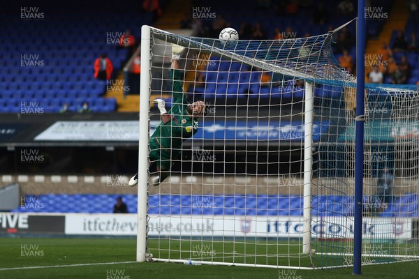 100821 - Ipswich Town v Newport County - Carabao Cup - Nick Townsend of Newport County makes a save