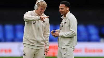 280226 - Ipswich Town v Swansea City - Sky Bet Championship - Melker Widell of Swansea City 