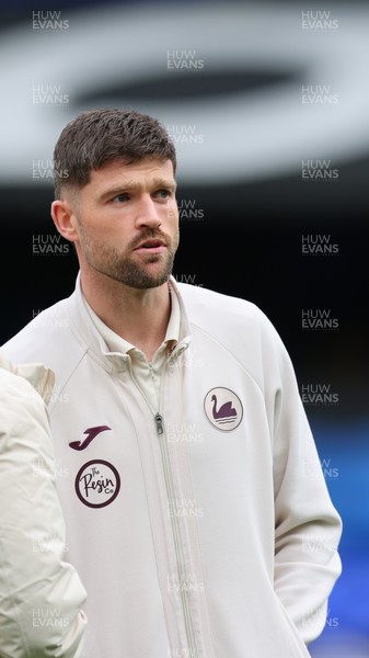 280226 - Ipswich Town v Swansea City - Sky Bet Championship - Cameron Burgess of Swansea City pre match 