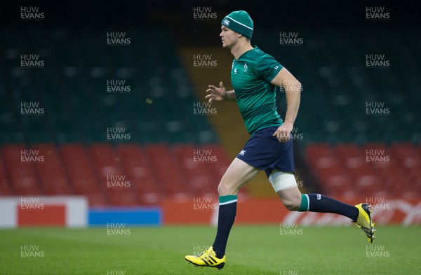 161015 - Ireland captains run, Millennium Stadium - Jonny Sexton of Ireland during a training session at the Millennium Stadium ahead of their Rugby World Cup Quarter Final match against Argentina