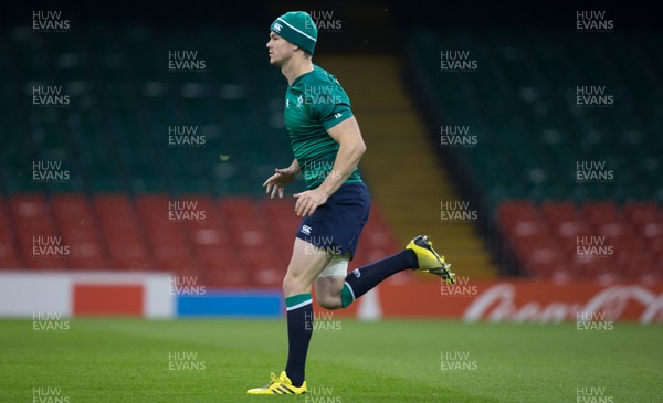 161015 - Ireland captains run, Millennium Stadium - Jonny Sexton of Ireland during a training session at the Millennium Stadium ahead of their Rugby World Cup Quarter Final match against Argentina