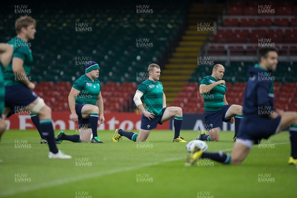 161015 - Ireland captains run, Millennium Stadium - Ireland go through a training session at the Millennium Stadium ahead of their Rugby World Cup Quarter Final match against Argentina