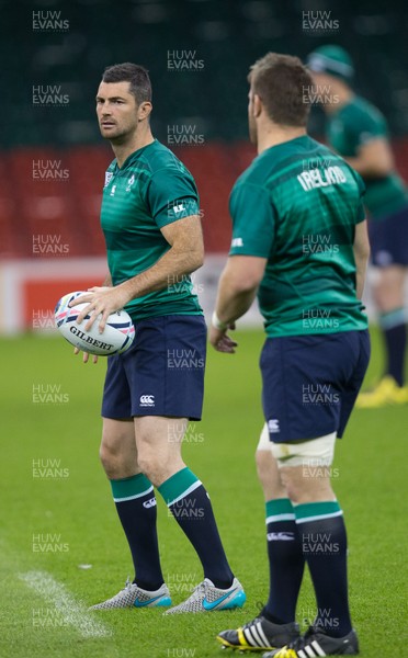 161015 - Ireland captains run, Millennium Stadium - Rob Kearney of Ireland during a training session at the Millennium Stadium ahead of their Rugby World Cup Quarter Final match against Argentina