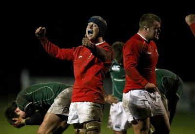07.03.08 - Ireland Under 20 v Wales Under 20 - Under 20 Six Nations - Nicholas Cudd of Wales celebrates the final whistle 