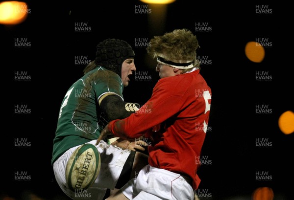 07.03.08 - Ireland Under 20 v Wales Under 20 - Under 20 Six Nations - Ireland's Paul Ryan with Haydn Pugh of Wales 