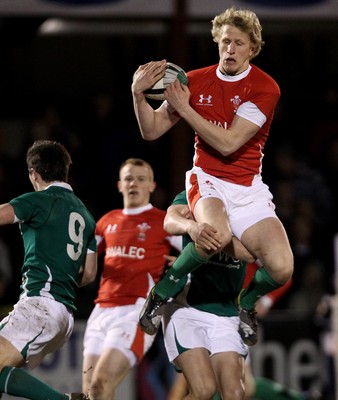 Under 20 Six Nations Championship 12/3/2010 Ireland U20s vs Wales U20s Wales' Ben John claims a high ball  
