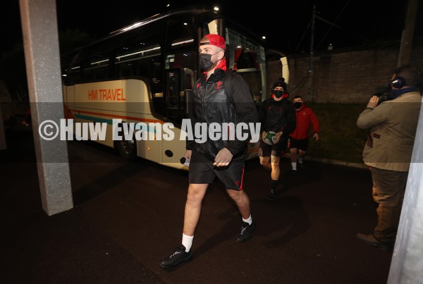 040222 - Ireland U20s v Wales U20s - U20s Six Nations Championship - Joe Peard of Wales arrives at the stadium