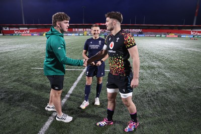 070326 - Ireland U20s v Wales U20s - U20s Six Nations Championship - Captains Sami Bishti of Ireland and Deian Gwynne of Wales 