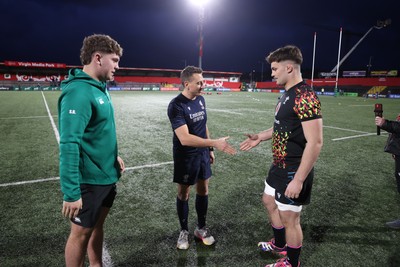 070326 - Ireland U20s v Wales U20s - U20s Six Nations Championship - Captains Sami Bishti of Ireland and Deian Gwynne of Wales 