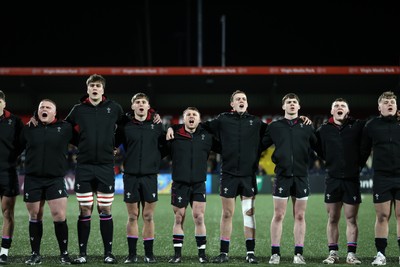 070326 - Ireland U20s v Wales U20s - U20s Six Nations Championship - Wales sing the anthem