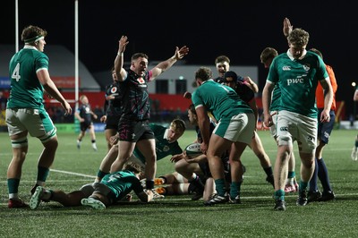 070326 - Ireland U20s v Wales U20s - U20s Six Nations Championship - Tom Bowen of Wales scores a try