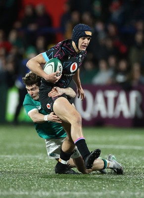 070326 - Ireland U20s v Wales U20s - U20s Six Nations Championship - Dylan Scott of Wales is tackled by Christopher Barrett of Ireland e