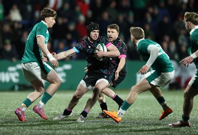 070326 - Ireland U20s v Wales U20s - U20s Six Nations Championship - Rhys Cummings of Wales is tackled by Johnny O�Sullivan of Ireland 