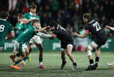070326 - Ireland U20s v Wales U20s - U20s Six Nations Championship - Rhys Cummings of Wales is tackled by Johnny O�Sullivan of Ireland 