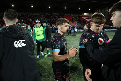 070326 - Ireland U20s v Wales U20s - U20s Six Nations Championship - Carter Pritchard of Wales shakes hands with the opposition at full time