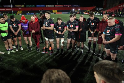 070326 - Ireland U20s v Wales U20s - U20s Six Nations Championship - Wales team huddle at full time