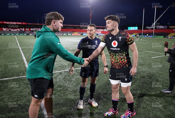 070326 - Ireland U20s v Wales U20s - U20s Six Nations Championship - Captains Sami Bishti of Ireland and Deian Gwynne of Wales 