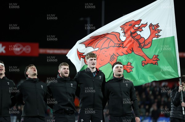 070326 - Ireland U20s v Wales U20s - U20s Six Nations Championship - Wales sing the anthem