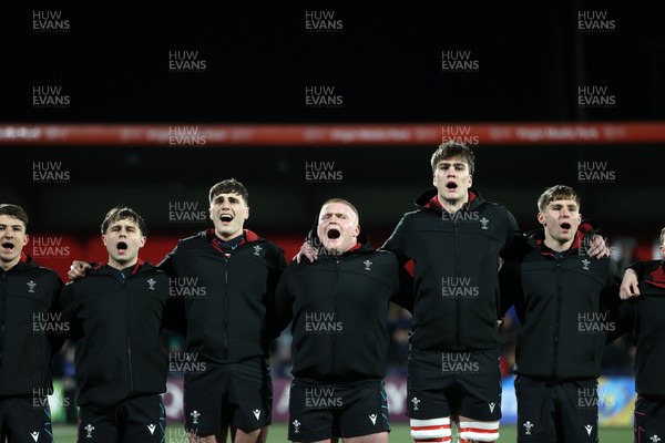 070326 - Ireland U20s v Wales U20s - U20s Six Nations Championship - Wales sing the anthem