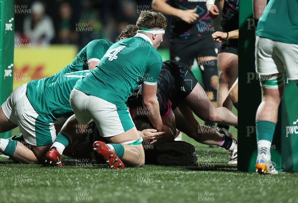 070326 - Ireland U20s v Wales U20s - U20s Six Nations Championship - Caio James of Wales scores a try