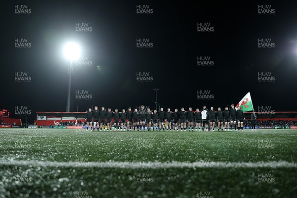 070326 - Ireland U20s v Wales U20s - U20s Six Nations Championship - Wales during the anthem