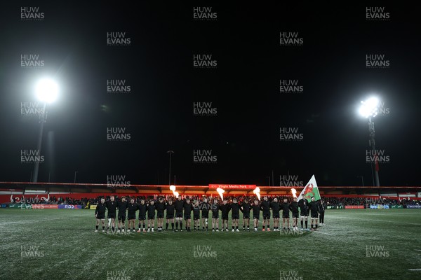 070326 - Ireland U20s v Wales U20s - U20s Six Nations Championship - Wales during the anthem