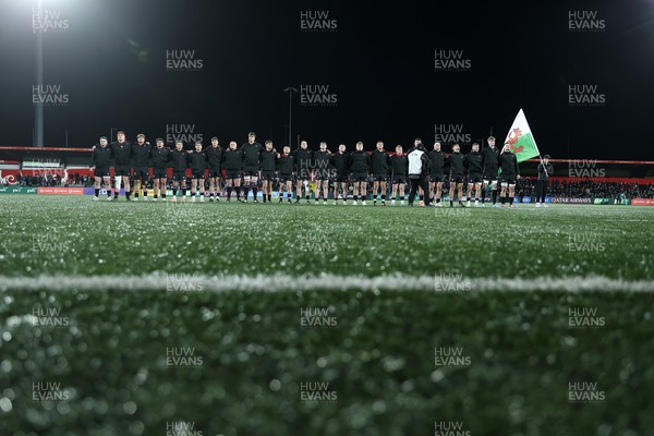 070326 - Ireland U20s v Wales U20s - U20s Six Nations Championship - Wales during the anthem