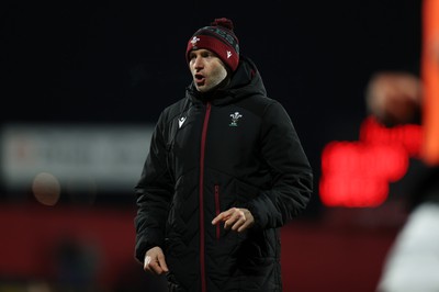 230224 - Ireland U20s v Wales U20s - U20s 6 Nations Championship - Wales U20s Head Coach Richard Whiffin 