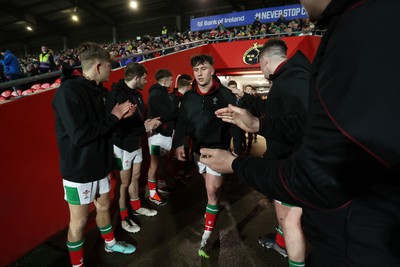 230224 - Ireland U20s v Wales U20s - U20s 6 Nations Championship - Harri Ackerman of Wales runs out onto the pitch