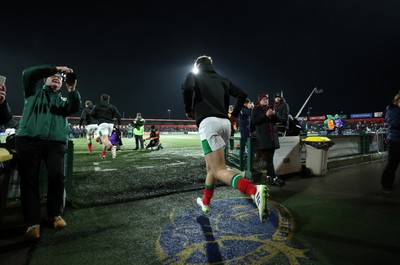 230224 - Ireland U20s v Wales U20s - U20s 6 Nations Championship - Wales run out onto the pitch