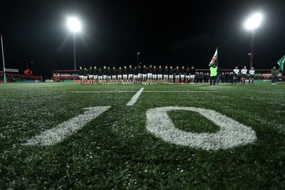 230224 - Ireland U20s v Wales U20s - U20s 6 Nations Championship - Wales sing the anthem