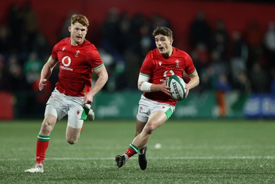 230224 - Ireland U20s v Wales U20s - U20s 6 Nations Championship - Ieuan Davies of Wales 