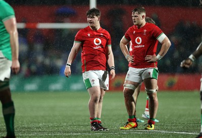 230224 - Ireland U20s v Wales U20s - U20s 6 Nations Championship - Will Austin of Wales 