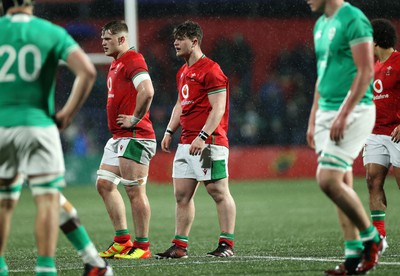 230224 - Ireland U20s v Wales U20s - U20s 6 Nations Championship - Will Austin of Wales 