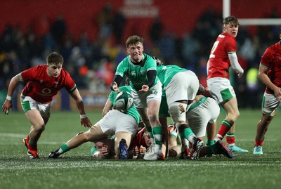 230224 - Ireland U20s v Wales U20s - U20s 6 Nations Championship - Tadhg Brophy of Ireland 