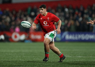 230224 - Ireland U20s v Wales U20s - U20s 6 Nations Championship - Sam Scott of Wales 