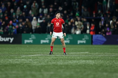 230224 - Ireland U20s v Wales U20s - U20s 6 Nations Championship - Harri Wilde of Wales 